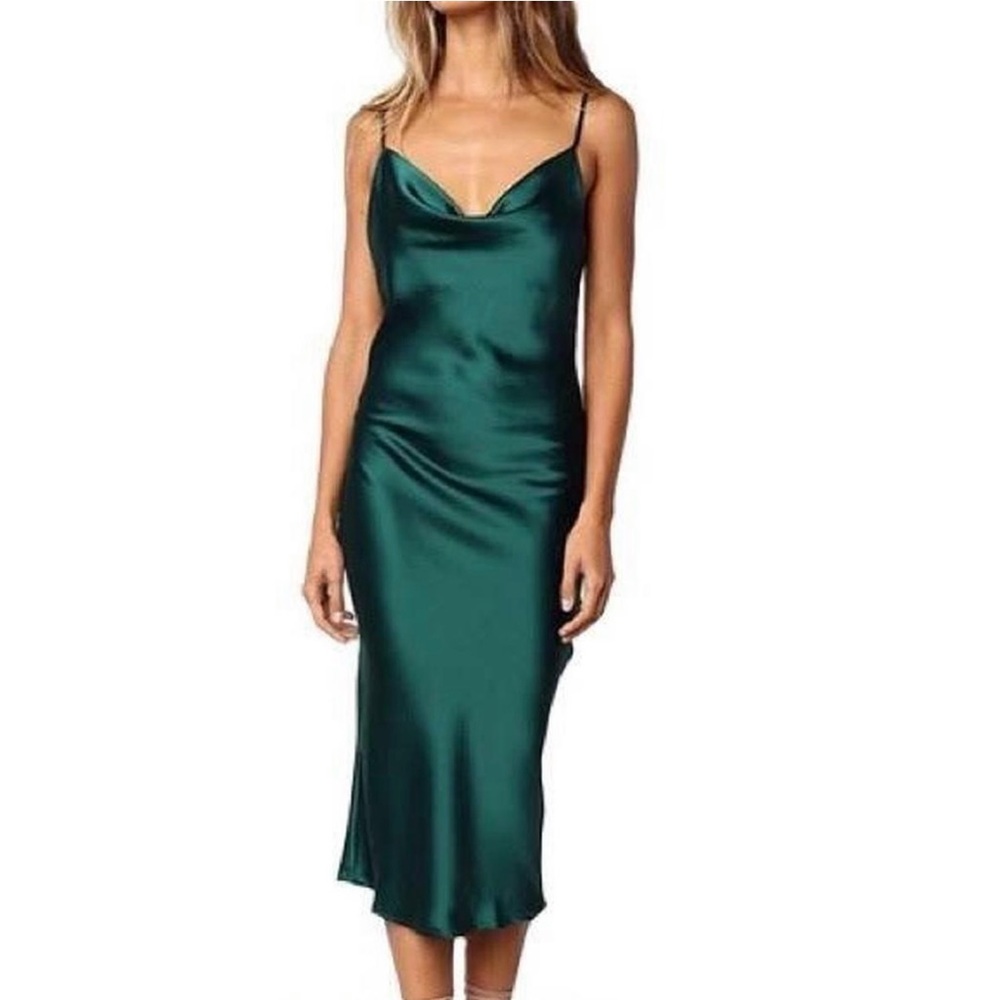 Wilfred Teal Satin Dress